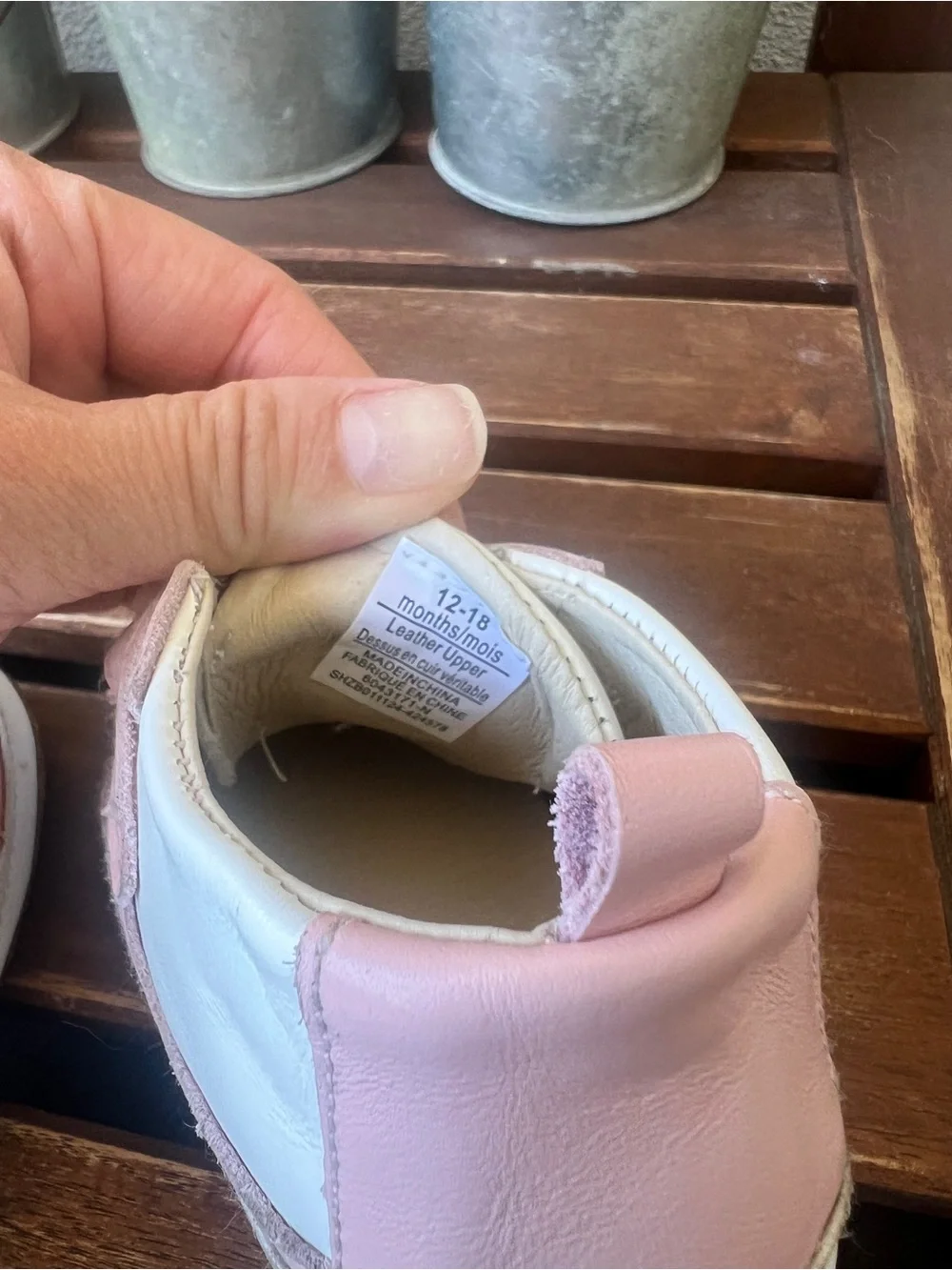 Robeez Pink and White Baby Walker Sneakers